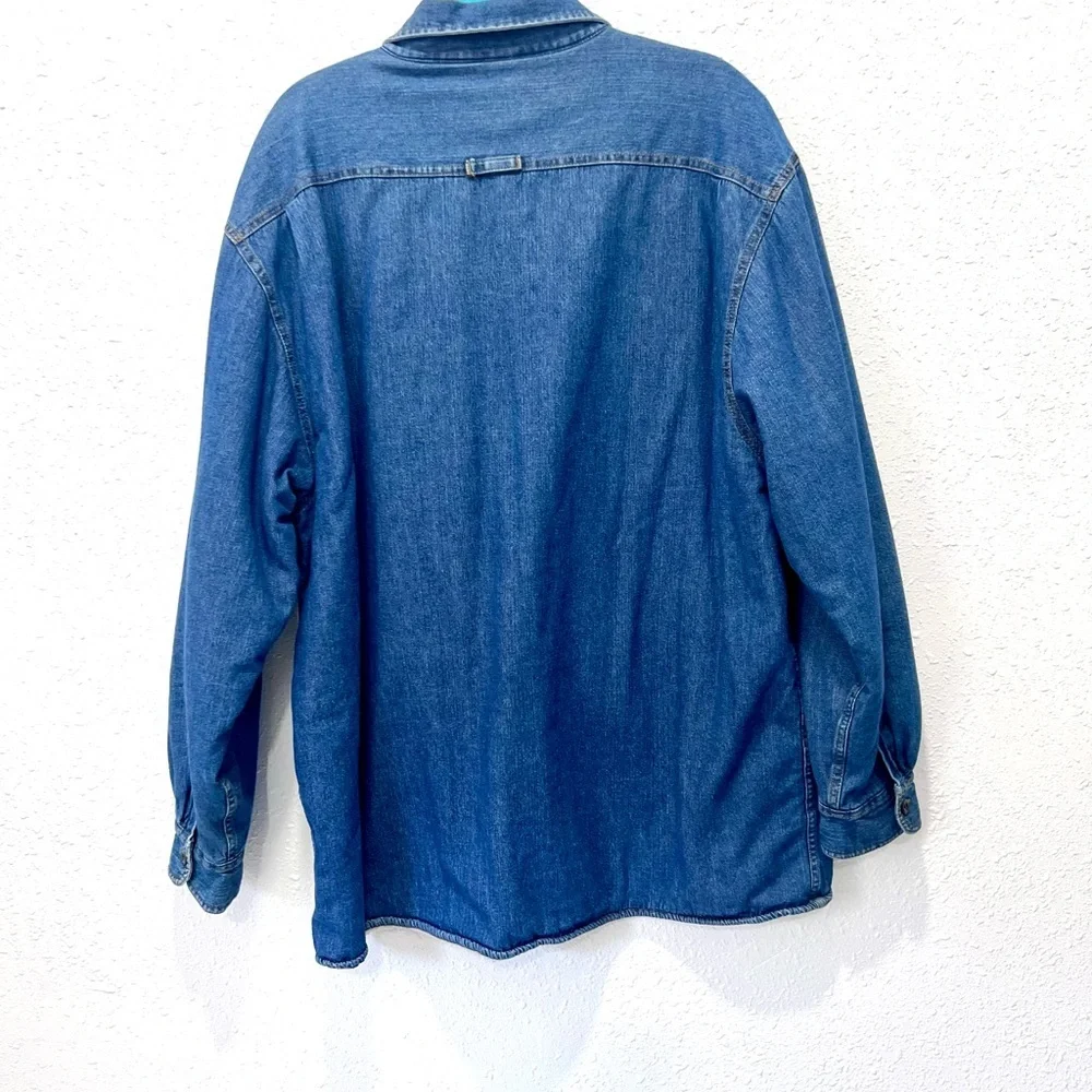Levi's shacket Blue Sherpa-Lined Jacket XXL - Picture 6 of 7